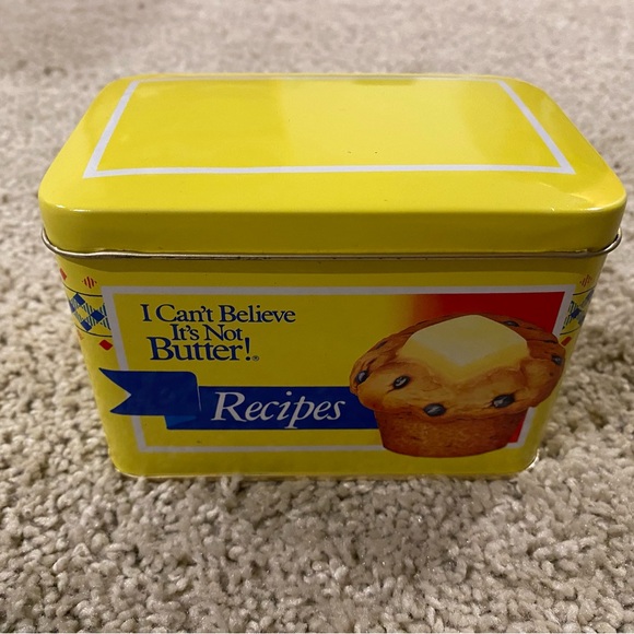 VINTAGE I can’t believe it’s not butter recipe tin - Picture 2 of 3